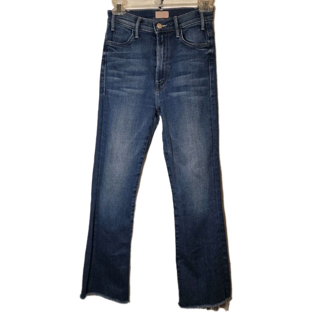 MOTHER The Hustler Ankle Fray Jeans in Balls of Yarn Blue Women's Size 25
